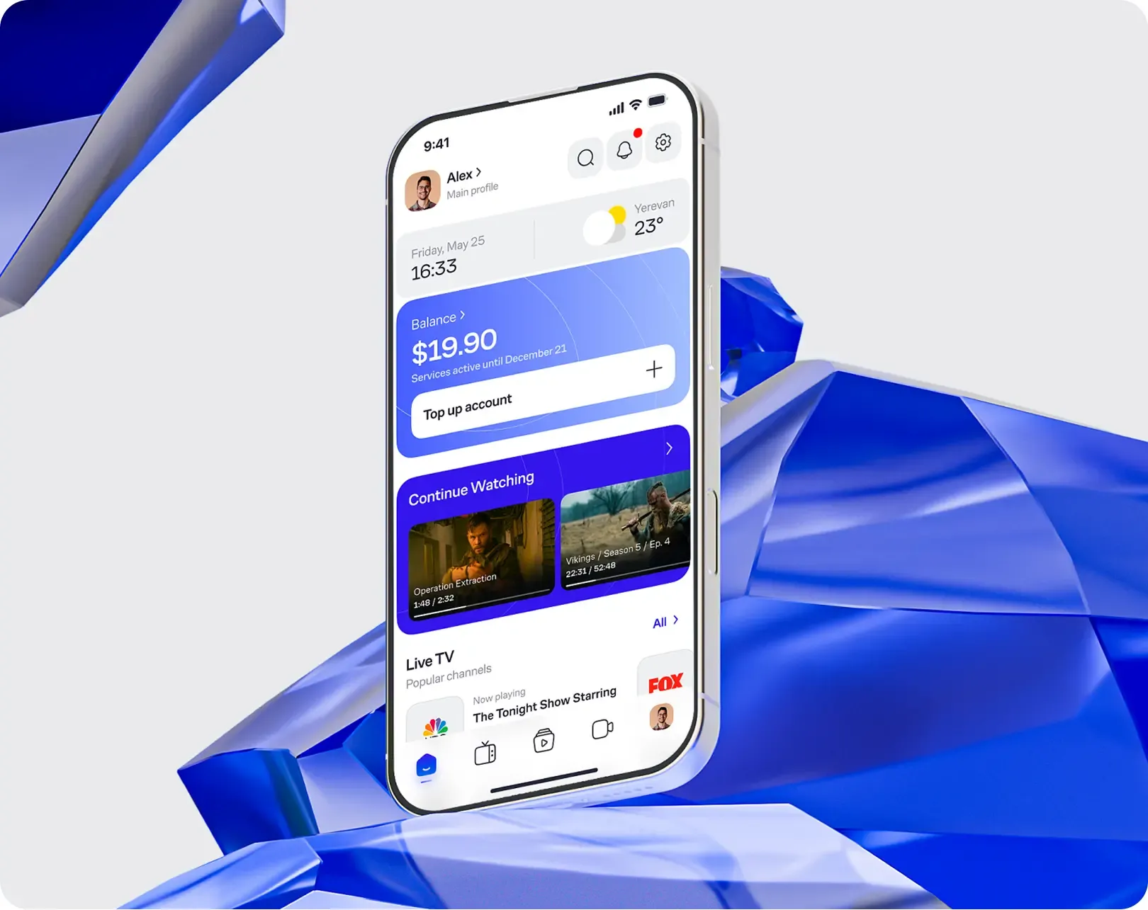 Beryl — Telecom App for Mobile & Smart TV